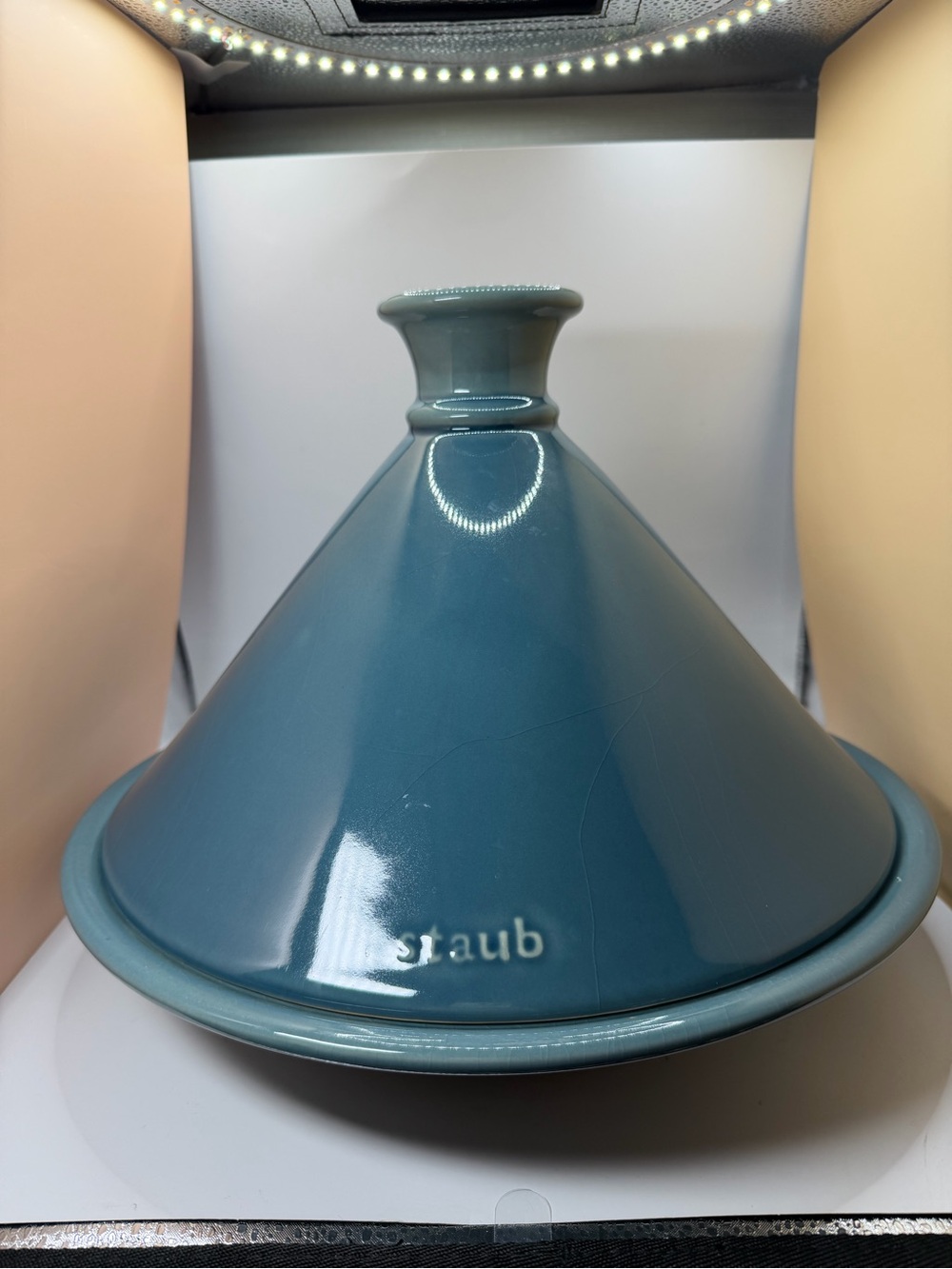 Staub Teal Ceramic Tagine with Glossy Glaze